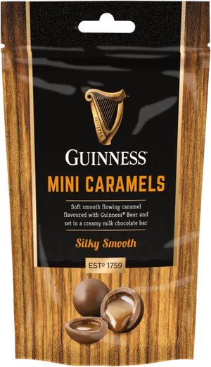 Guinness Mini Caramels Packaging PNG image