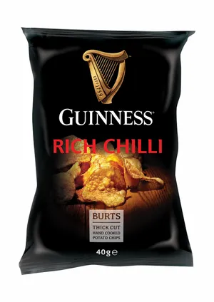 Guinness Rich Chilli Potato Chips Packaging PNG image