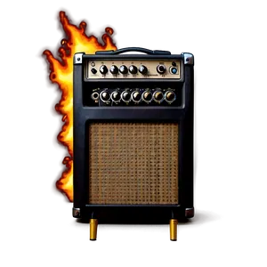 Guitar Amp On Fire PNG 06252024