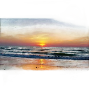 Gulfport Beach Sunset Mississippi PNG 06252024