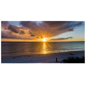 Gulfport Beach Sunset Mississippi PNG Xmk