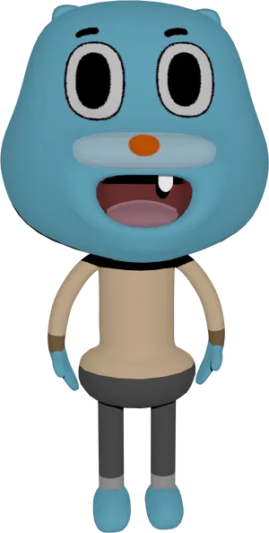Gumball Watterson3 D Model PNG image