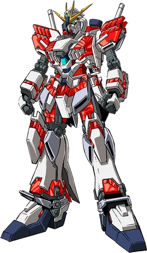 Gundam Mecha Illustration PNG image