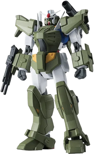 Gundam Mecha Model Standing Pose PNG image