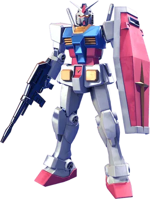 Gundam R X782 Standing Pose PNG image