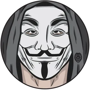 Guy Fawkes Mask Graphic PNG image