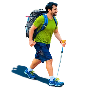 Guy Hiking PNG Lkw58 PNG