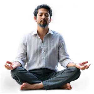 Guy Meditating PNG Wti PNG
