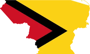 Guyana Flag Map PNG image