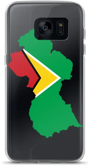 Guyana Flag Map Smartphone Case PNG image