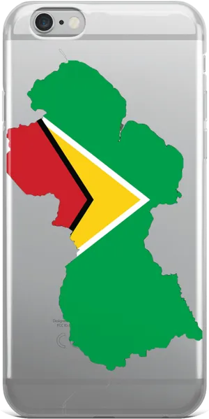 Guyana Flag Mapi Phone Case PNG image