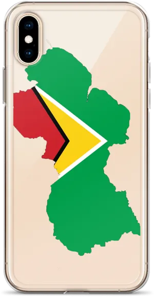 Guyana Map Phone Case Design PNG image