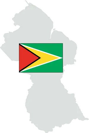 Guyana Mapand Flag PNG image