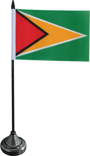 Guyana National Flag Desk Display PNG image