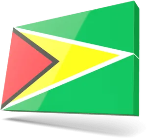 Guyana National Flag Graphic PNG image