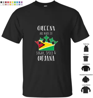 Guyana Pride T Shirt Design PNG image