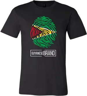 Guyanese Brand Fingerprint T Shirt Design PNG image