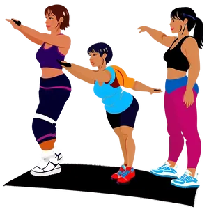Gym Aerobics Class PNG 05212024