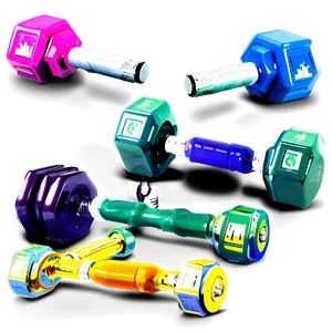 Gym Dumbbells Set PNG Pmr