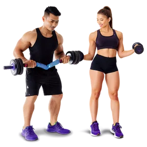 Gym Exercise Routine PNG Icc10