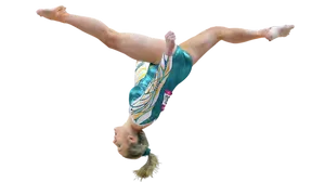 Gymnast Mid Air Split Jump PNG image