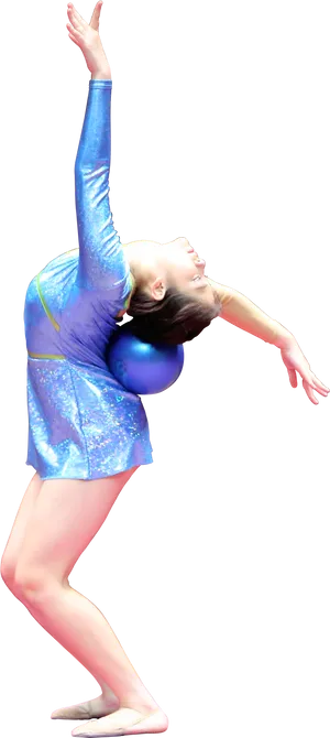 Gymnast Performing Back Bend PNG image