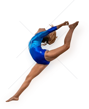 Gymnast Performing Split Leap PNG image
