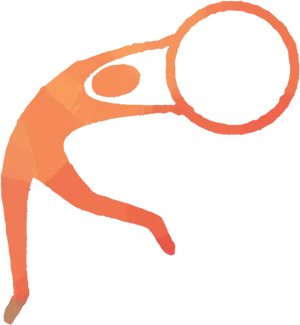 Gymnast Silhouette Backflip PNG image