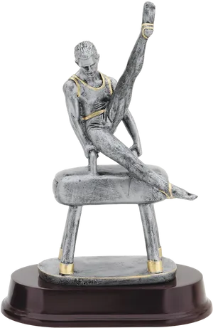 Gymnaston Pommel Horse Figurine PNG image
