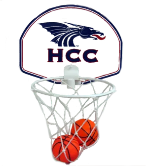 H C C Logo Basketball Hoopwith Balls PNG image