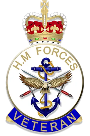 H M Forces Veteran Emblem PNG image