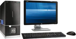 H P Desktop Computer Setup PNG image