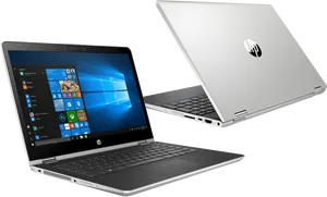 H P Laptop Dual View Windows10 PNG