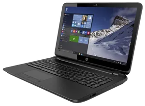 H P Laptop Open With Windows10 Screen PNG image
