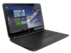 H P Laptop Windows10 Open PNG image