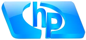 H P Logo Blue Gradient PNG image