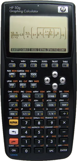 H P50g Graphing Calculator PNG image