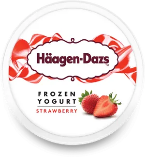 Haagen Dazs Strawberry Frozen Yogurt PNG