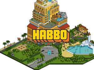 Habbo Hotel Illustration PNG image