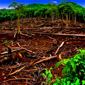 Habitat Destruction From Deforestation Png 06212024 PNG image