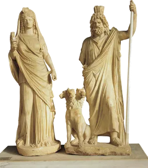 Hades_and_ Persephone_ Statues PNG image
