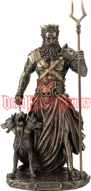 Hades_ Greek_ God_ Statue_with_ Cerberus.png PNG image