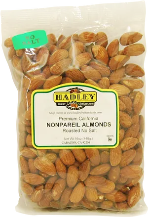 Hadley Nonpareil Almonds No Salt
