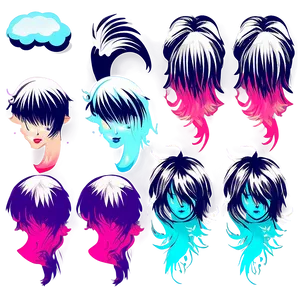 Hair Clipart Bundle PNG 35