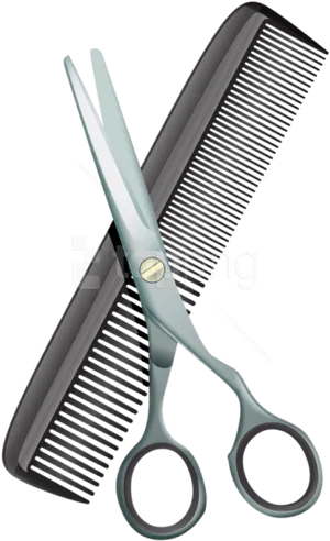 Hairdressing Scissorsand Comb PNG
