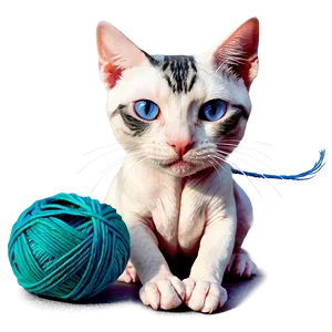 Hairless Cat And Yarn PNG Xgv PNG