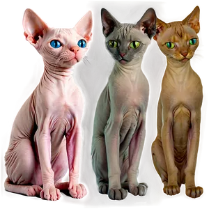 Hairless Cat C PNG image