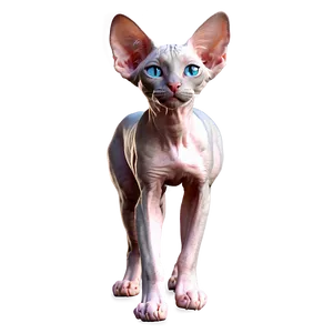 Hairless Cat Ear PNG 06252024