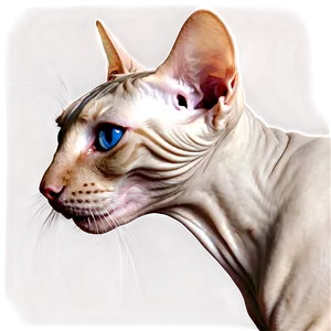 Hairless Cat Profile Side PNG 06252024 PNG
