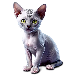 Hairless Cat With Hat PNG 06252024 PNG